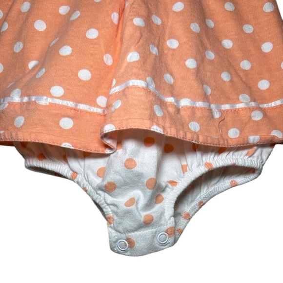 First Impressions Baby Girl Polka Dot Sunsuit in Orange and White Size 18 Months - Picture 5 of 8